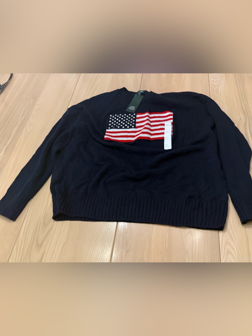American Flag Sweater Size XXL NWT